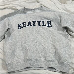 Jerzees Gray Seattle Crewneck Sweater